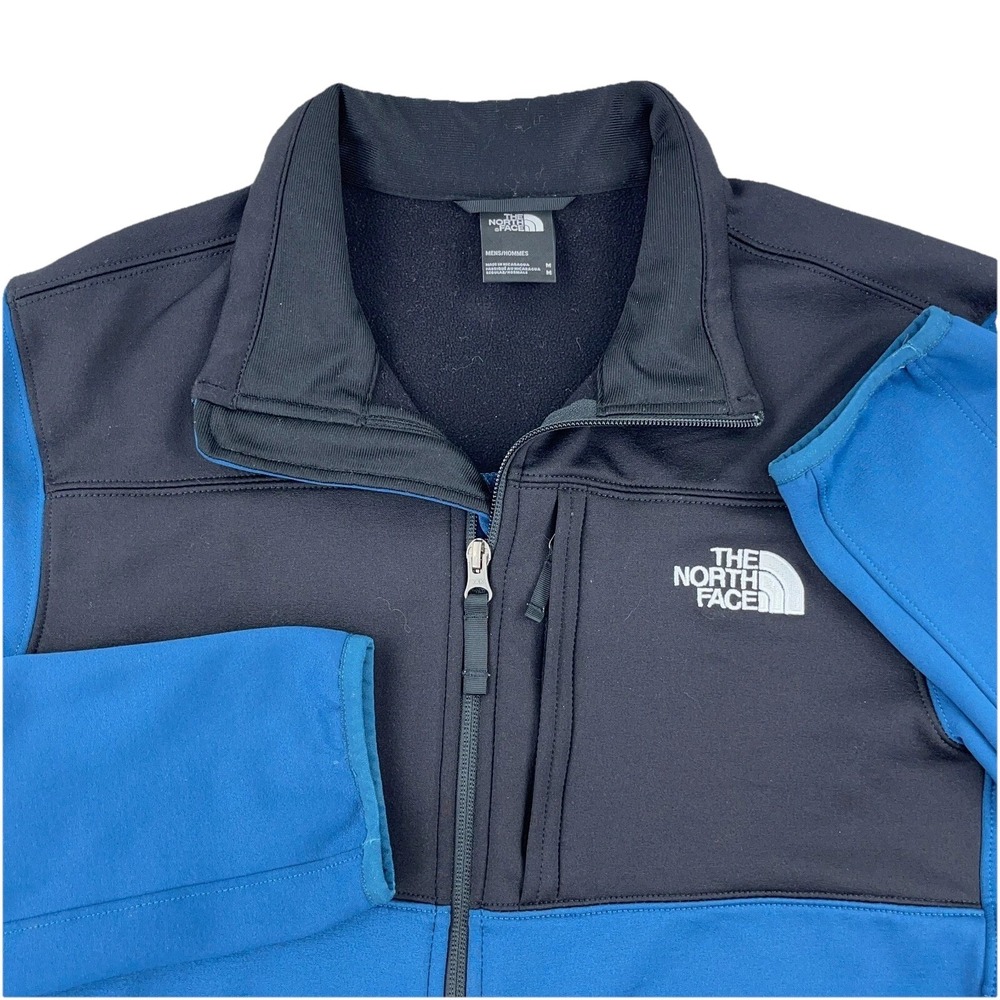 North Face Jacket Men Medium Blue Soft Shell Astro Ridge Color Block Adult - Picture 2 of 11